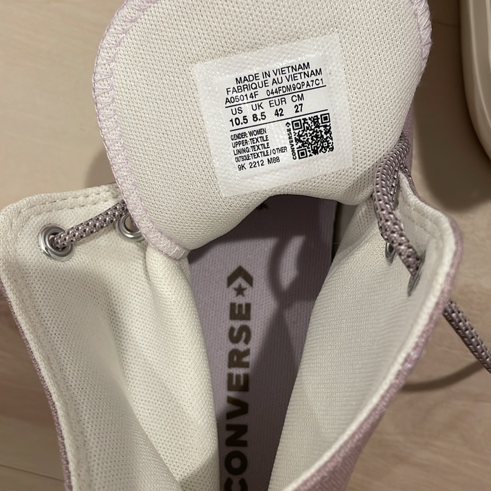 Converse CTAS Hi Lift Lucid Lilac Canvas Platform Sneakers NWT - Picture 11 of 11